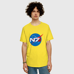 Футболка оверсайз мужская NASA N7, цвет: желтый — фото 2