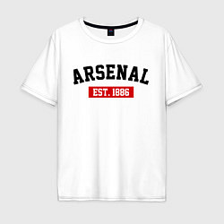 Футболка оверсайз мужская FC Arsenal Est. 1886, цвет: белый