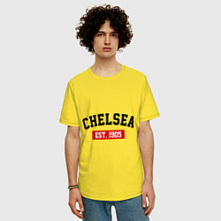Футболка оверсайз мужская FC Chelsea Est. 1905, цвет: желтый — фото 2