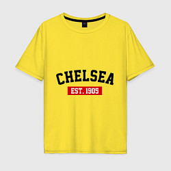 Футболка оверсайз мужская FC Chelsea Est. 1905, цвет: желтый