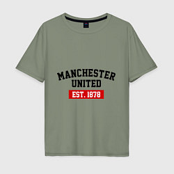 Мужская футболка оверсайз FC Manchester United Est. 1878