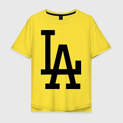 Футболка оверсайз мужская LA: Los Angeles, цвет: желтый