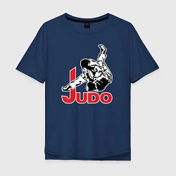 Футболка оверсайз мужская Judo Master, цвет: тёмно-синий
