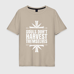 Футболка оверсайз мужская Harvest Themselves, цвет: миндальный