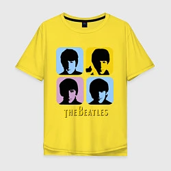 Футболка оверсайз мужская The Beatles: pop-art, цвет: желтый