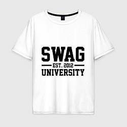 Футболка оверсайз мужская Swag University, цвет: белый