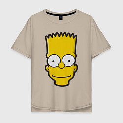 Мужская футболка оверсайз Довольный Барт