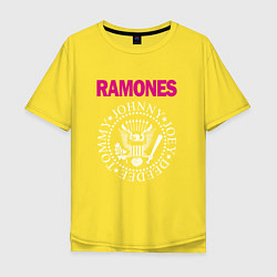 Футболка оверсайз мужская Ramones Boyband, цвет: желтый