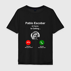 Мужская футболка оверсайз Escobar is calling