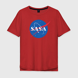 Футболка оверсайз мужская NASA: Sasa, цвет: красный
