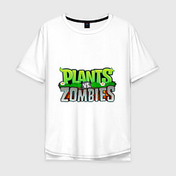 Мужская футболка оверсайз Plants vs zombies