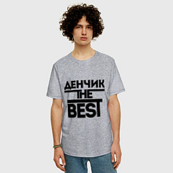 Футболка оверсайз мужская Денчик the best, цвет: меланж — фото 2