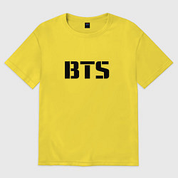 Футболка оверсайз мужская BTS, цвет: желтый