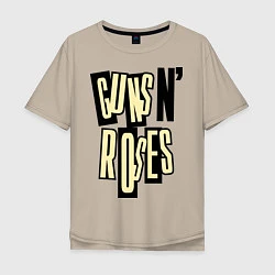 Мужская футболка оверсайз Guns n Roses: cream