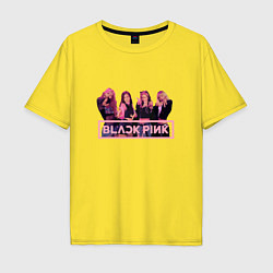 Мужская футболка оверсайз Black Pink Band