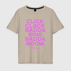 Мужская футболка оверсайз Click Clack Black Pink