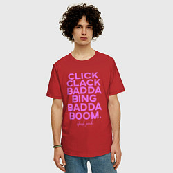 Футболка оверсайз мужская Click Clack Black Pink, цвет: красный — фото 2