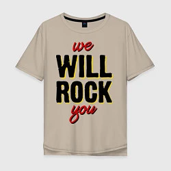 Мужская футболка оверсайз We will rock you!