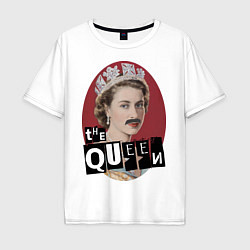 Футболка оверсайз мужская The Queen, цвет: белый