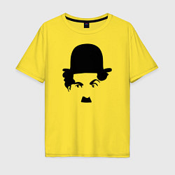 Футболка оверсайз мужская Чарли Чаплин, цвет: желтый