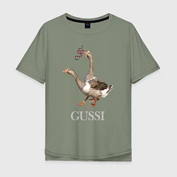 Мужская футболка оверсайз GUSSI eat GUCCI