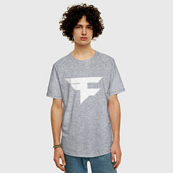 Футболка оверсайз мужская FAZE Symbol, цвет: меланж — фото 2