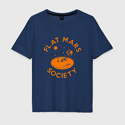 Футболка оверсайз мужская Flat Mars Society, цвет: тёмно-синий