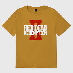 Футболка оверсайз мужская RDR II, цвет: горчичный
