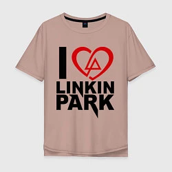 Мужская футболка оверсайз I love Linkin Park