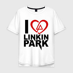 Мужская футболка оверсайз I love Linkin Park