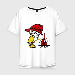 Мужская футболка оверсайз Ручной пожарник