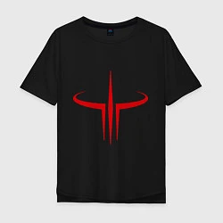 Мужская футболка оверсайз Quake logo