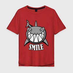 Мужская футболка оверсайз Shark Smile