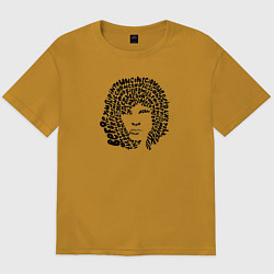 Футболка оверсайз мужская Jim Morrison, цвет: горчичный