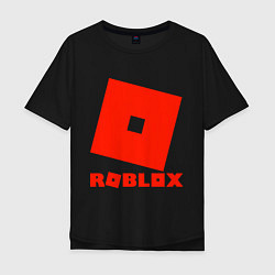 Футболка оверсайз мужская Roblox Logo, цвет: черный