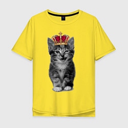 Футболка оверсайз мужская Meow kitten, цвет: желтый