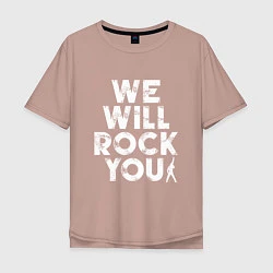 Мужская футболка оверсайз We Wil Rock You