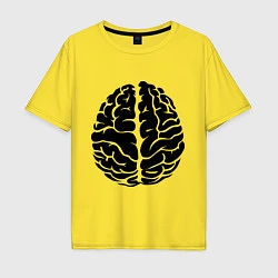 Мужская футболка оверсайз Он: мозг