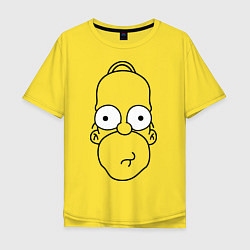 Футболка оверсайз мужская Homer Face, цвет: желтый