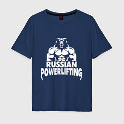 Мужская футболка оверсайз Russian powerlifting