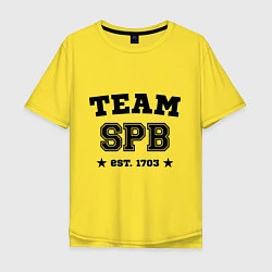 Футболка оверсайз мужская Team SPB est. 1703, цвет: желтый