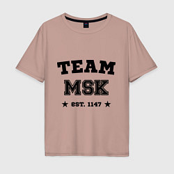 Мужская футболка оверсайз Team MSK est. 1147