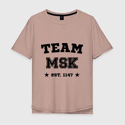 Мужская футболка оверсайз Team MSK est. 1147
