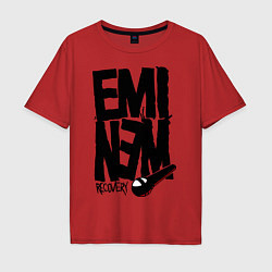 Футболка оверсайз мужская Eminem recovery, цвет: красный
