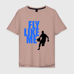 Мужская футболка оверсайз Fly like me