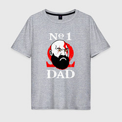 Футболка оверсайз мужская Dad Kratos, цвет: меланж