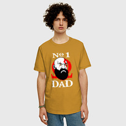 Футболка оверсайз мужская Dad Kratos, цвет: горчичный — фото 2