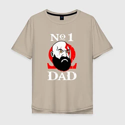 Мужская футболка оверсайз Dad Kratos