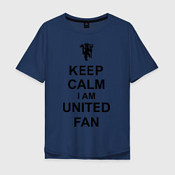 Мужская футболка оверсайз Keep Calm & United fan