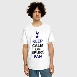 Футболка оверсайз мужская Keep Calm & Spurs fan, цвет: белый — фото 2